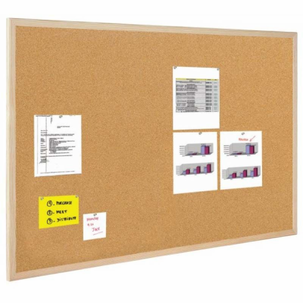 Bi-Office korková tabule, 90x60cm, dřevěný rám (560375017...