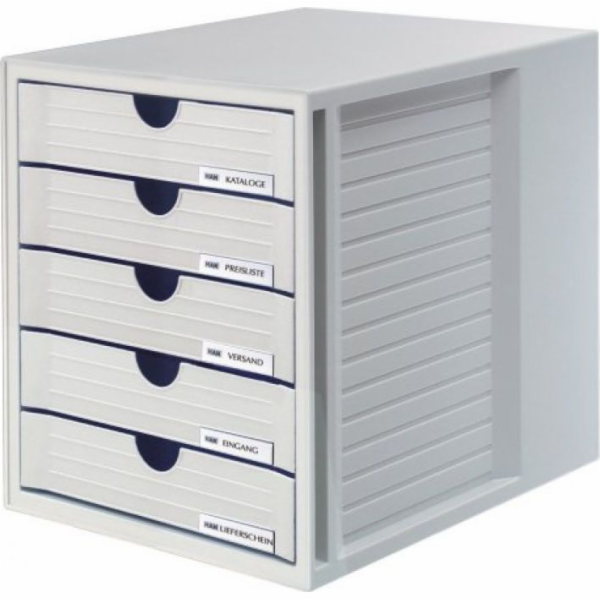 HAN SET 5 HAN SYSTEM-BOX ZÁSUVKY A4 ŠEDÝ POLYSTYREN - HN1...