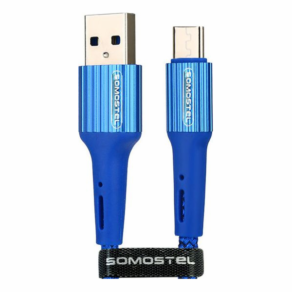 Somostel USB-A - microUSB USB kabel 1 m Modrý (25694)