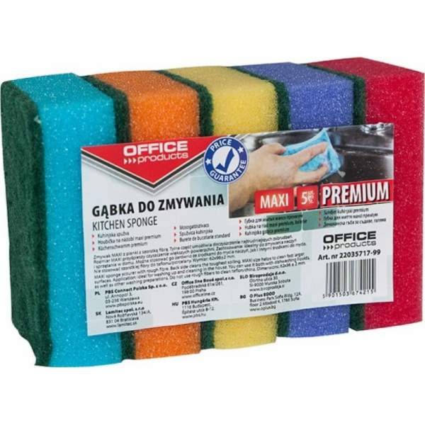 Maxi Premium mycí houba, 5 ks, mix barev