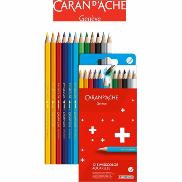 Caran d`Arche CARAN D'ACHE Swisscolor akvarelové tužky, k...