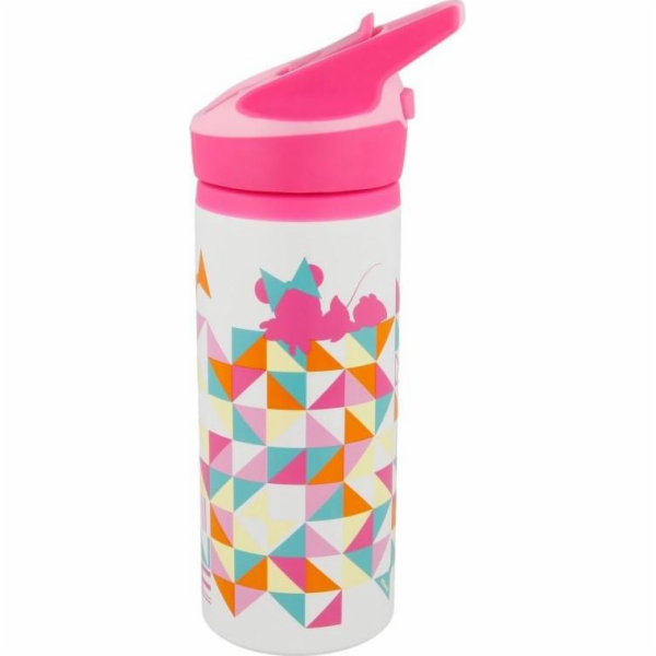 Růžová lahvička s náustkem 710 ml