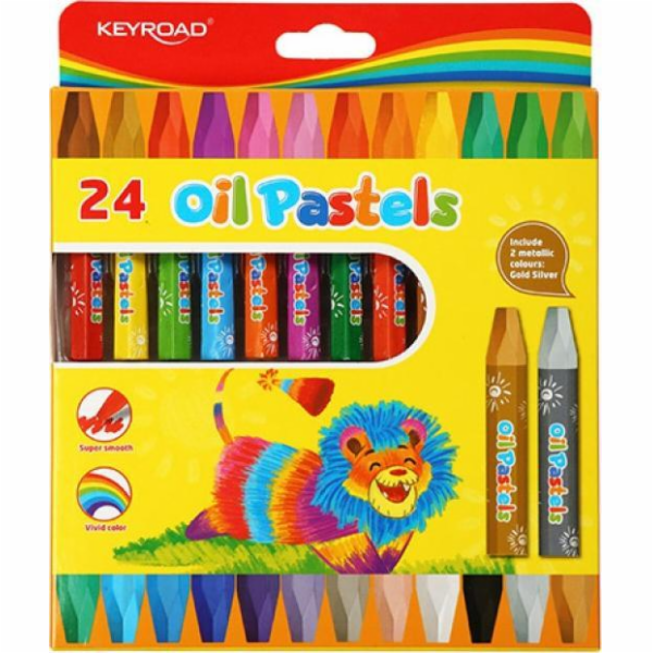 Keyroad HEXAGONAL PASTEL CENCILS KEYROAD 24 BAREV