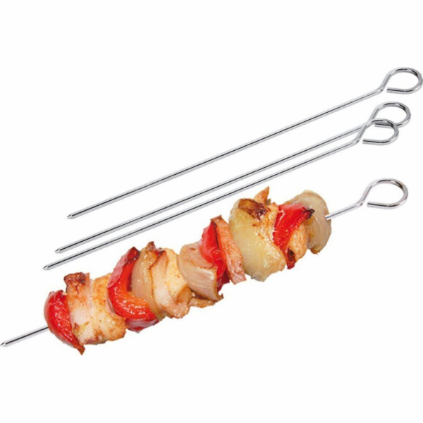 BBQ špíz, ocelové špízy, grilovací sada, 4 kusy, 24 cm