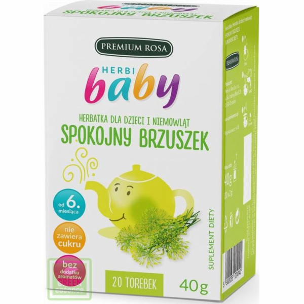 Prémiový čaj Rosa pro děti a kojence Peaceful Tummy 20 sáčků