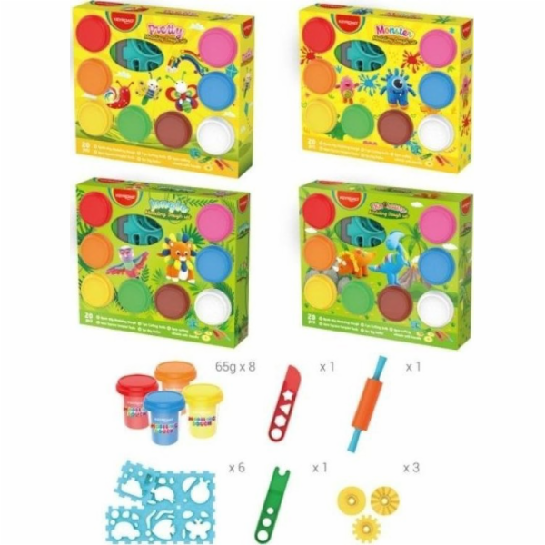 Keyroad KEYROAD hrací těsto, 8x65g, sada nářadí a formiče...