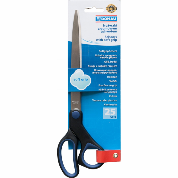 Donau DONAU Soft Grip kancelářské nůžky, 25 cm, modré