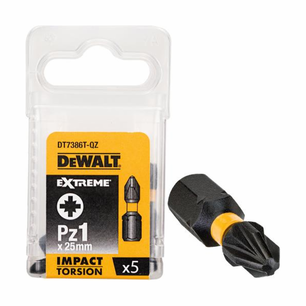 Dewalt Impact šroubovací bity 25mm Torsion Pz1 5ks. - DT7...