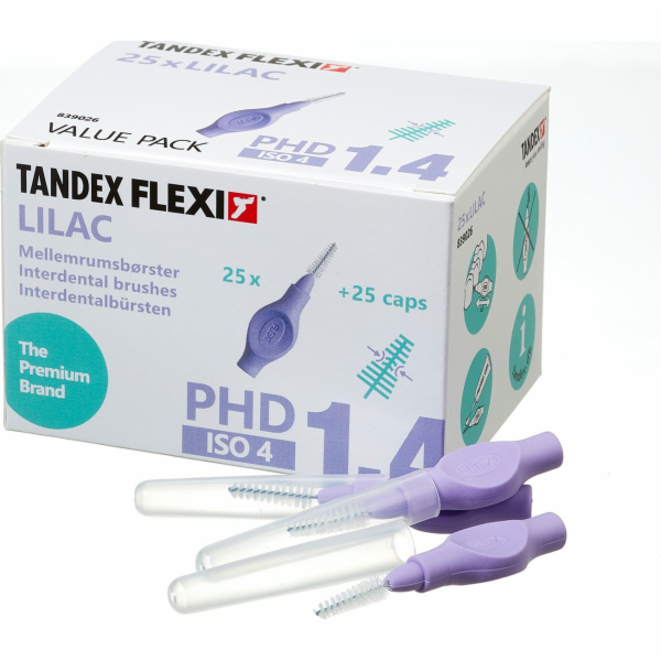 Tandex Tandex (25 ks) X-fine kuželové zubní kartáčky Lila...