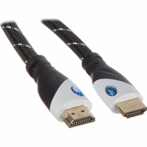 HDMI - HDMI kabel 3m stříbrný (HDMI-3.0-PP)