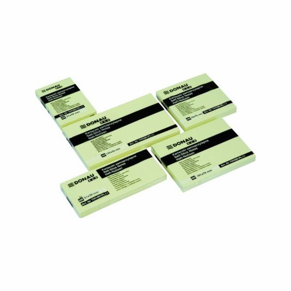 Sticky notes DONAU Eco  51x76mm  1x100 sheets  light yellow