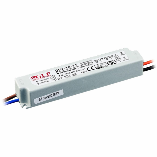 Premium Lux GPV LED zdroj 18W 12V DC IP67 (gpv-18-12 1,5A)