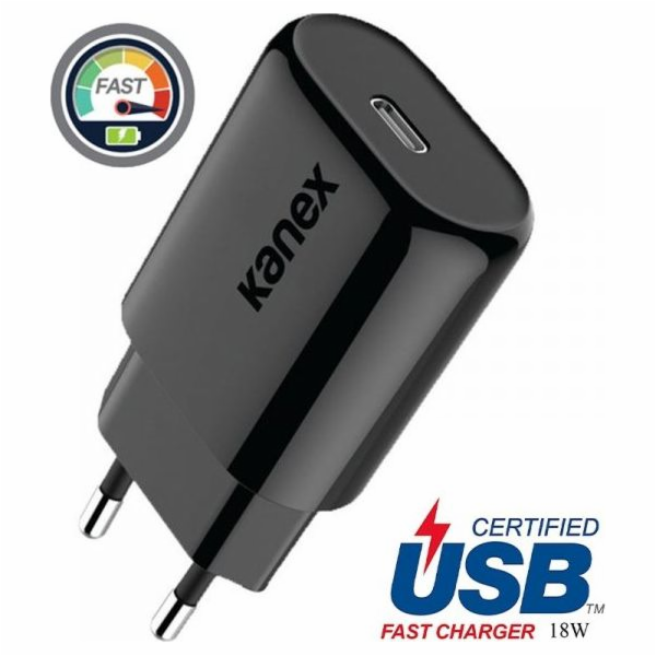 Kanex 1x USB-C 3A nabíječka (K160-1526-EUBK)