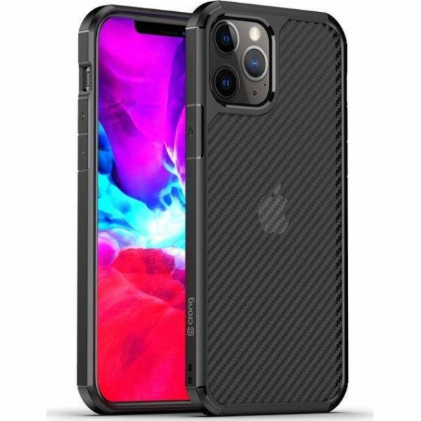 Kryt Crong Crong Hybrid Carbon - iPhone 12 Pro Max, černý