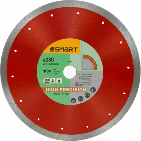 Chytrý vysoce přesný diamantový kotouč 230 mm SM-10-230HP