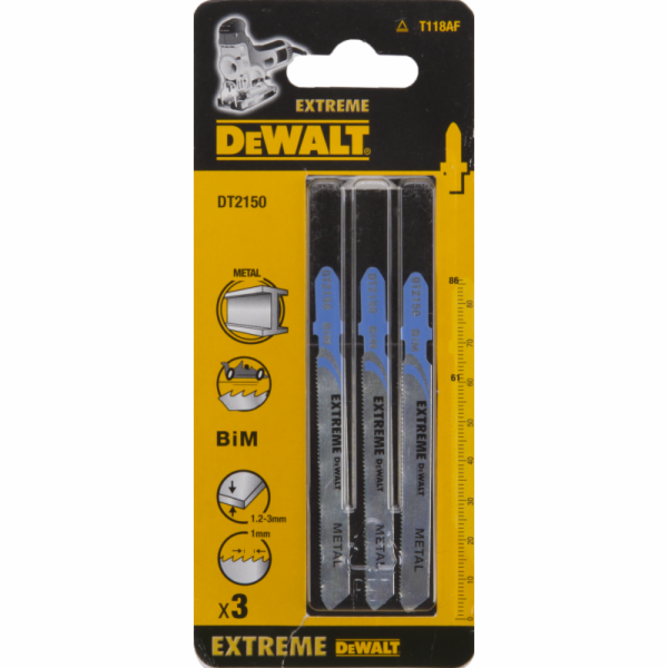 Dewalt List do skládačky typ T BIM86x61mm 3 ks. pro kov D...