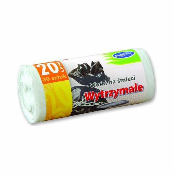 Stella Pack STELLA PACK Odolné pytle na odpadky, bílé, 20...