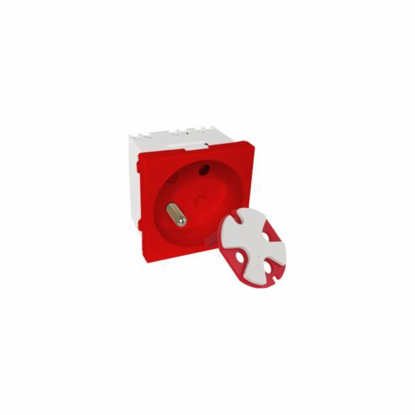 Alantec Modulární elektrická zásuvka 2P+Z, 45x45, DATA s ...