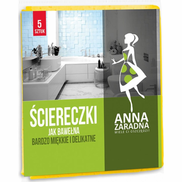 Anna Zaradna Utěrky podobné bavlně ANNA ZARADNA, 5 ks, mix