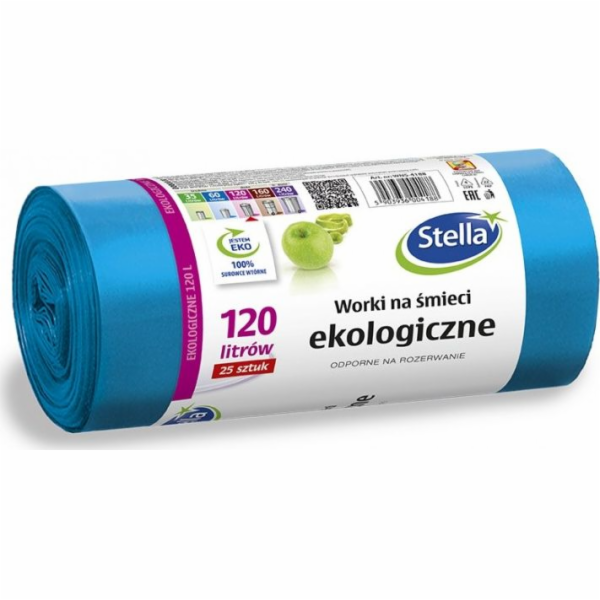 Stella STELLA pytle na odpad, ekologické, 120 l, 25 ks, m...