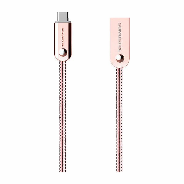 Somostel USB-A - microUSB USB kabel 1 m růžový (29029)