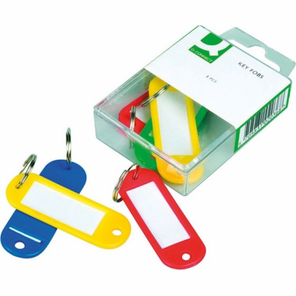 Q-Connect Klíčenky Q-CONNECT, 58x20mm, 6ks, mix barev