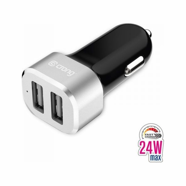 Crong Power 2x USB-A 2,4 A nabíječka (CRG-PWRC-USB24-ALU)