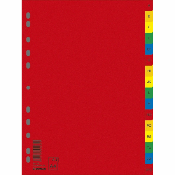 Donau DONAU děliče, PP, A4, 230x297mm, AZ, 16 karet, mix ...