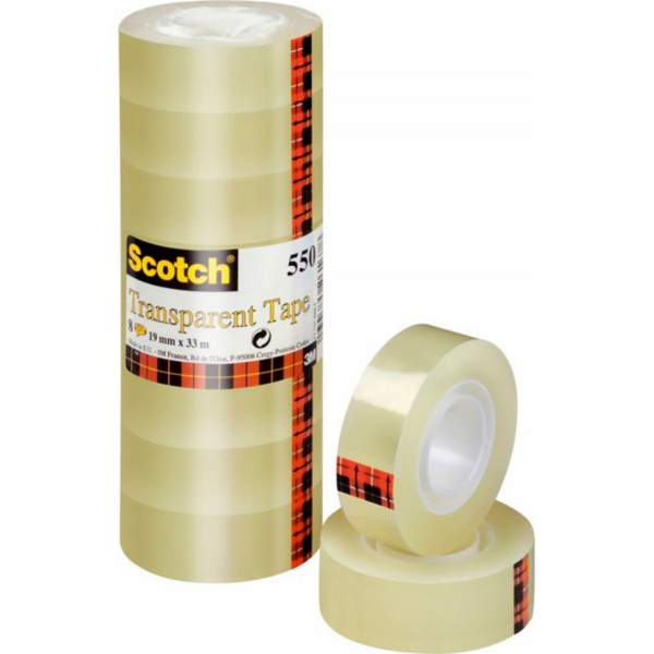 Scotch Office páska 550 v průhledné fólii 8 ks.