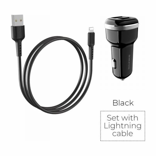 Borofonová nabíječka 2x USB-A 2,4 A (BFO-BZ13-LB)