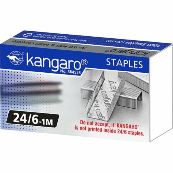 Kangaro Staples KANGARO, No. 24/6-1M, 1000 ks.