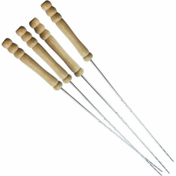 BBQ špíz, ocelové špízy, grilovací sada, 4 kusy, 38,5 cm