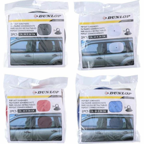 Dunlop Dunlop - Roleta/sluneční clona do auta 2ks (červená)