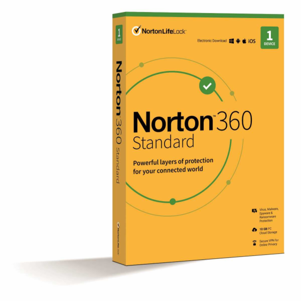 NORTON 360 STANDARD 10GB + VPN 1 uživatel pro 1 zařízení ...