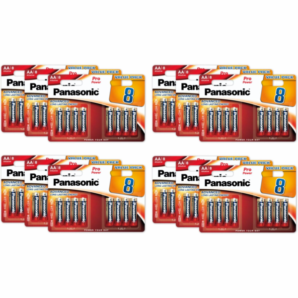 PANASONIC Alkalické baterie Pro Power LR6PPG/8BW AA 1,5V ...