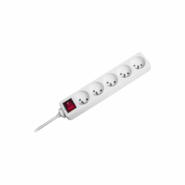Rebel Power Strip 5 3 m White Sockets (URZ3032-3B)