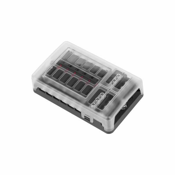 Pojistková skříňka FB-12 se zápornou lištou a LED