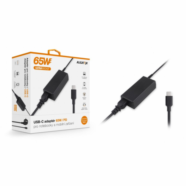Aligator Chytrý USB-C adaptér Power Delivery 65W, 5-20V