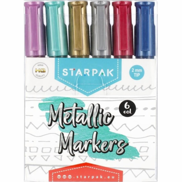 Starpak MARKER METALC 6KOL OKR STK WB 12/72