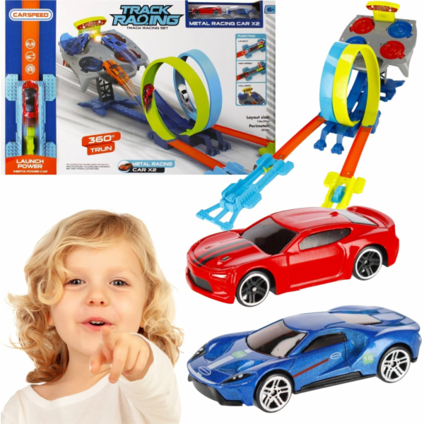 Mega Creative CAR TRACK B/O AKC MET 61X38X9 MC WB 12