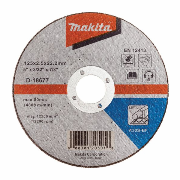 Makita kovový řezný kotouč 125x2,5x22,2mm (D-18677)
