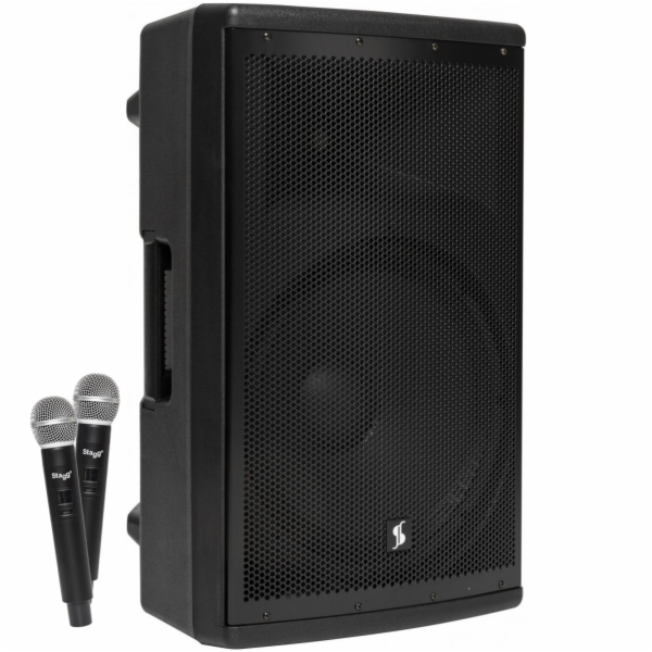 Stagg AS15B, aktivní 15" bateriový reprobox MP3/BT/USB/TW...