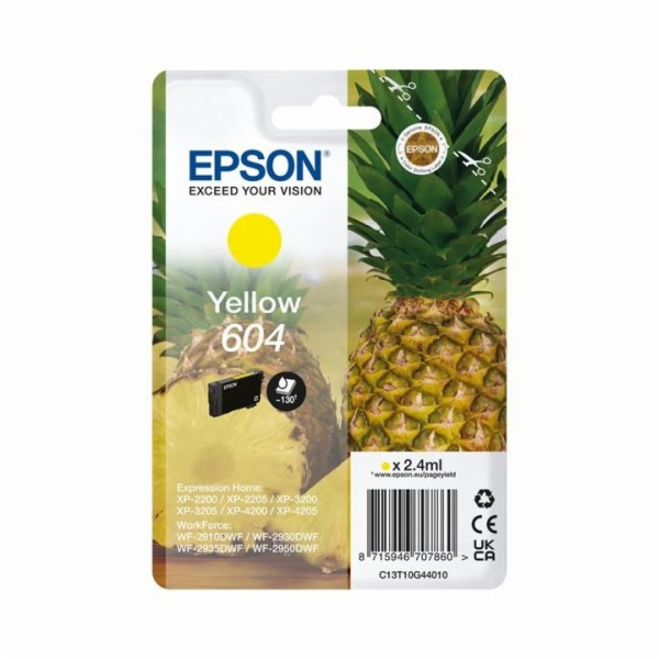 Epson 604 Singlepack - 2.4 ml - žlutá - originální - blis...