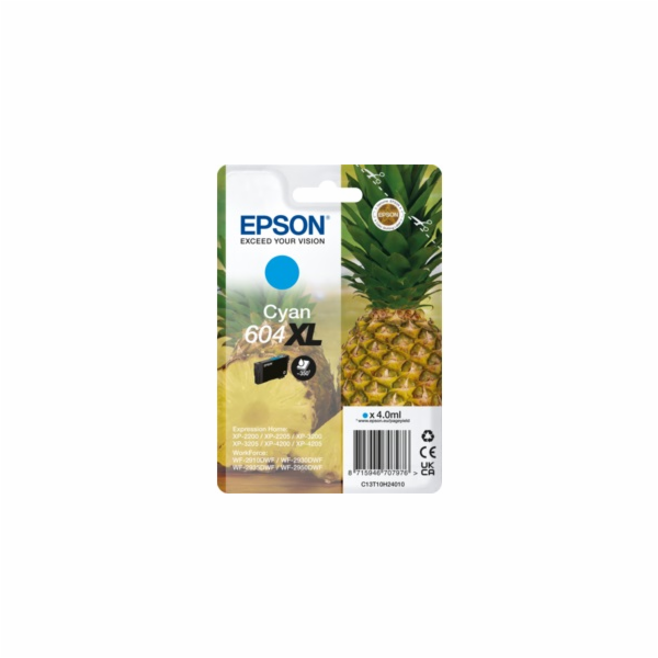 Epson 604XL - 4 ml - azurová - originální - blistr s RF /...