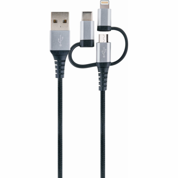 Schwaiger USB kabel USB-A - USB-C + microUSB + Lightning ...
