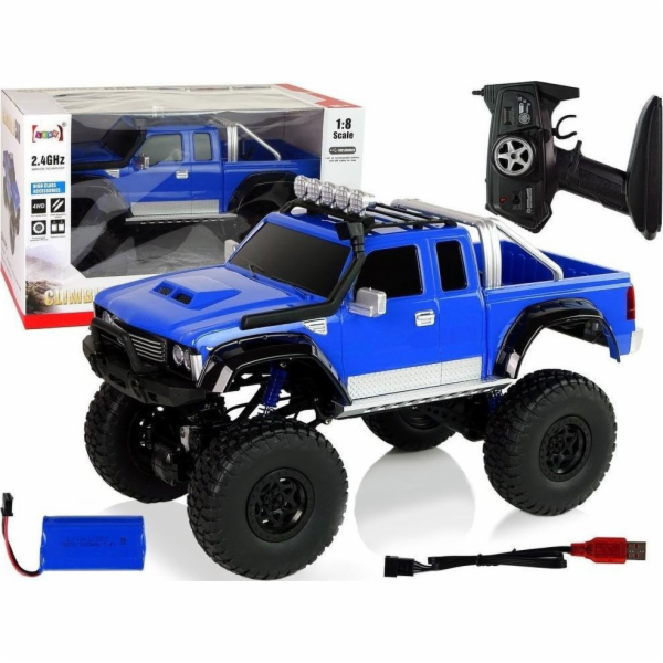LeanToys Auto Off-Road R/C 2,4G lezecké auto 1:8 modré