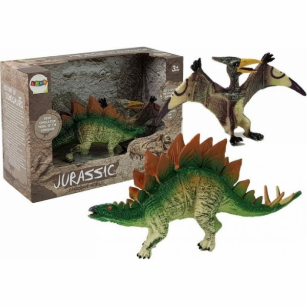 LEANToys figurka Dinosauří sada - Stegosaurus, Pteranodon...