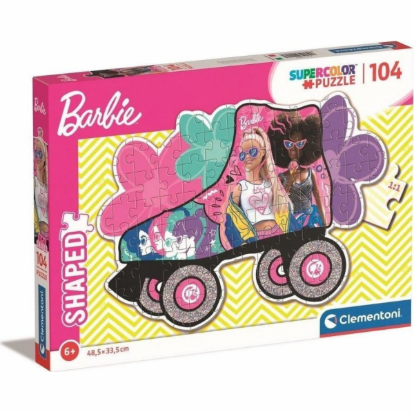 Puzzle 104 dílků ve tvaru Barbie