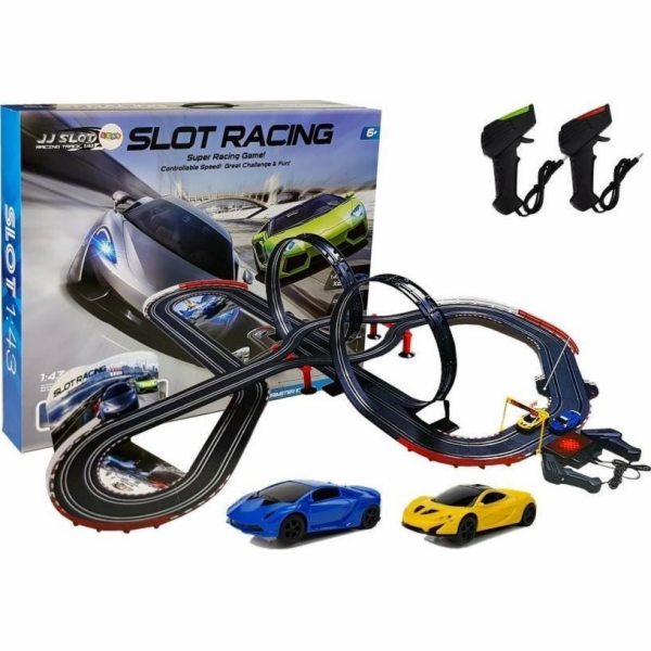Import Leantoys obrovská závodní stopa 2 smyčky 1:43 auto...