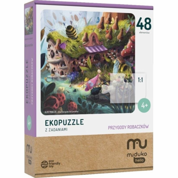 Ecopuzzle 48 dobrodružství červů MUDUKO